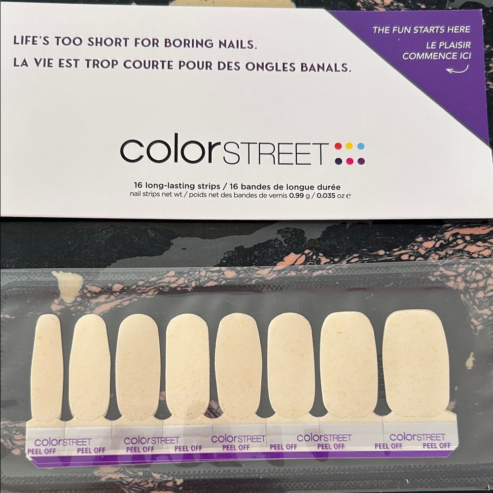Color Street Cream w/Gold Shimmer Nail Strips- Champagne Fizz 
BUNDLE AND SAVE!!
